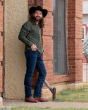 Men's genuine ostrich leather roper boot