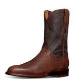 Men's genuine ostrich leather roper boot