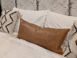 Genuine Ostrich Leather Extra Large Lumbar Pillow