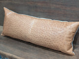 Genuine Ostrich Leather Extra Large Lumbar Pillow