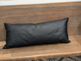 Genuine Ostrich Leather Extra Large Lumbar Pillow