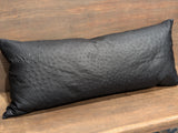 Genuine Ostrich Leather Extra Large Lumbar Pillow
