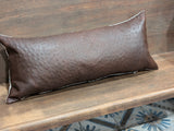 Genuine Ostrich Leather Extra Large Lumbar Pillow