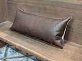 Genuine Ostrich Leather Extra Large Lumbar Pillow