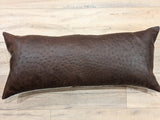 Genuine Ostrich Leather Extra Large Lumbar Pillow