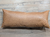 Genuine Ostrich Leather Extra Large Lumbar Pillow