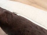 Genuine Ostrich Leather Extra Large Lumbar Pillow