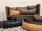 Genuine Ostrich Leather Extra Large Lumbar Pillow