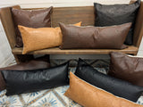Genuine Ostrich Leather Extra Large Lumbar Pillow