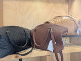 Ostrich Leather Large Handbag