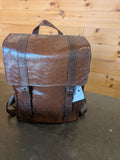 Ostrich Leather 2 Strap Backpack