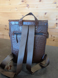 Ostrich Leather 2 Strap Backpack