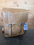 Ostrich Leather 2 Strap Backpack