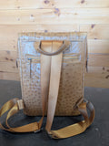 Ostrich Leather 2 Strap Backpack