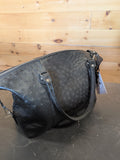Ostrich Leather Large Handbag