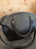 Ostrich Leather Large Handbag