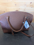 Ostrich Leather Large Handbag