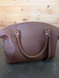 Ostrich Leather Large Handbag