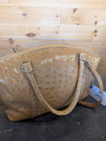 Ostrich Leather Large Handbag