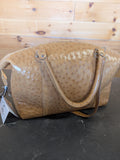 Ostrich Leather Large Handbag