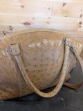 Ostrich Leather Large Handbag