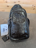 Ostrich Leather Tall Cross body bag