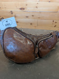 Ostrich Leather Large Cross Body Bag