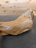 Ostrich Leather Large Cross Body Bag