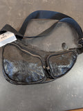 Ostrich Leather Large Cross Body Bag