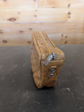 Ostrich Leather Cosmetic Bag