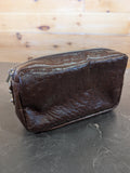 Ostrich Leather Cosmetic Bag