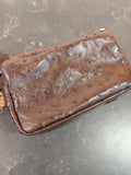 Ostrich Leather Cosmetic Bag