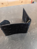 Ostrich Leather Wallet (Button)