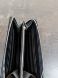 Ostrich Leather Zippered Wallet