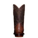 Men's genuine ostrich leather roper boot