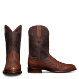 Men's genuine ostrich leather roper boot