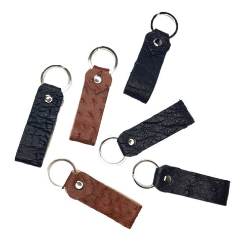 Ostrich Leather Keychain