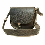 Crossbody bag- genuine ostrich leather