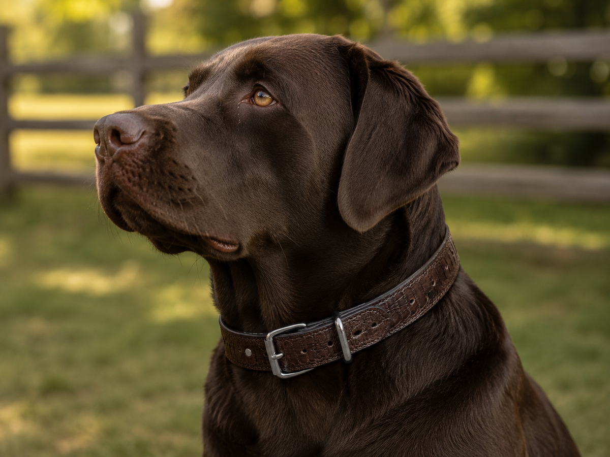 Ostrich Leather Dog Collar