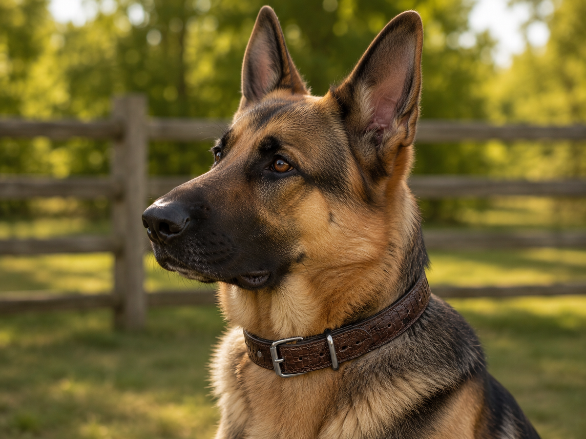 Ostrich Leather Dog Collar