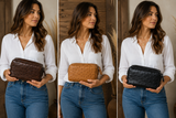 Ostrich Leather Cosmetic Bag