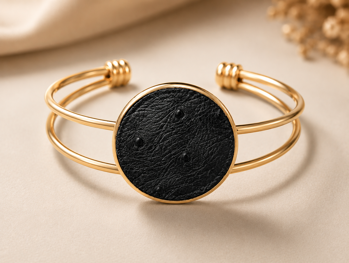 Ostrich Leather small bracelet