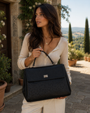 Ostrich Leather Handbag