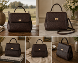 Ostrich Leather Handbag