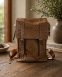 Ostrich Leather 2 Strap Backpack