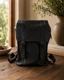 Ostrich Leather 2 Strap Backpack