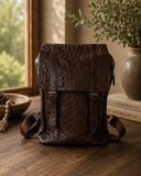 Ostrich Leather 2 Strap Backpack