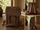 Ostrich Leather 2 Strap Backpack