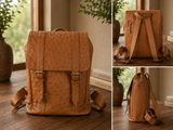 Ostrich Leather 2 Strap Backpack