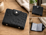 Ostrich Leather Card Holder
